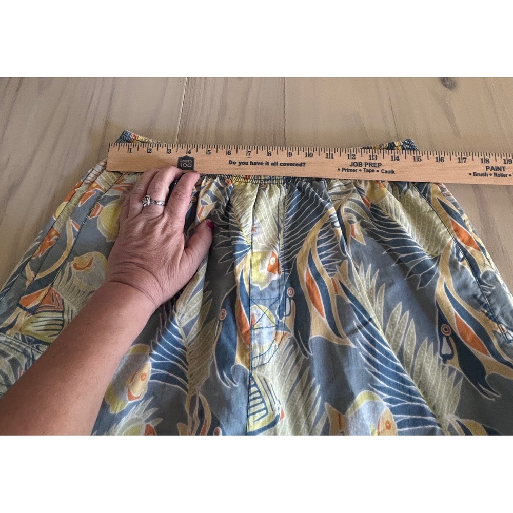 Tori Richard Mens XL Swim Trunks Blue Tropical Fish Mesh Lined Board Shorts 6in - Picture 7 of 12